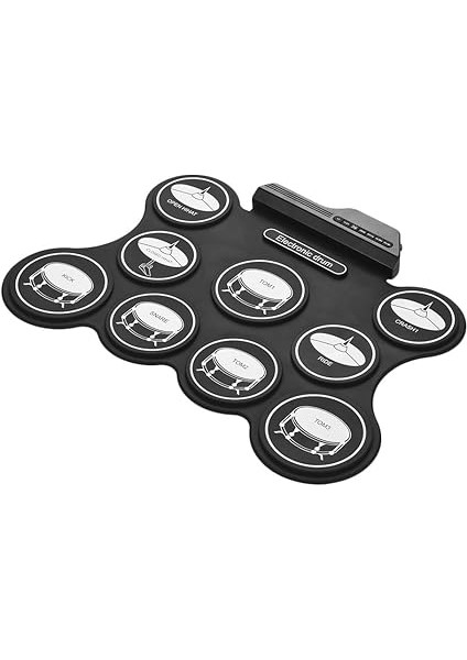 USB Roll Up Davul Kiti Dijital Elektronik Davul Seti 9 Silikon Davul Pedleri Drumsticks ile Yeni Başlayanlar Için Ayak Pedalları Çocuklar fiyatları