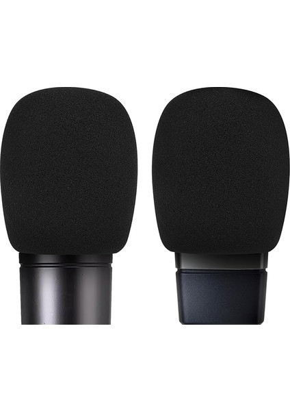 Akg P120, P220, P420, P420, P820, C3000, C414 Xls, C414 Xlıı Mikrofon Antipop Köpük Kapak, Sünger Köpük Filtresi, Mikrofon Rüzgar Kapağı (Siyah) 2'li Paket ile Uyumlu Mikrofon Köpüğü Ön Cam
