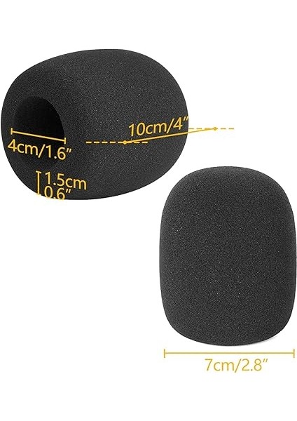 Akg P120, P220, P420, P420, P820, C3000, C414 Xls, C414 Xlıı Mikrofon Antipop Köpük Kapak, Sünger Köpük Filtresi, Mikrofon Rüzgar Kapağı (Siyah) 2'li Paket ile Uyumlu Mikrofon Köpüğü Ön Cam fiyatları