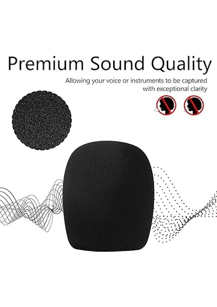 Akg P120, P220, P420, P420, P820, C3000, C414 Xls, C414 Xlıı Mikrofon Antipop Köpük Kapak, Sünger Köpük Filtresi, Mikrofon Rüzgar Kapağı (Siyah) 2'li Paket ile Uyumlu Mikrofon Köpüğü Ön Cam fırsatları