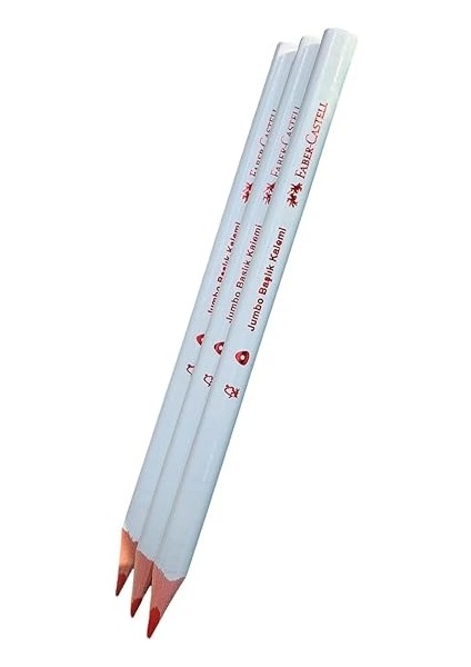 Jumbo Üçgen Başlık Kalemi, Kırmızı, 3'lü Set fiyatları