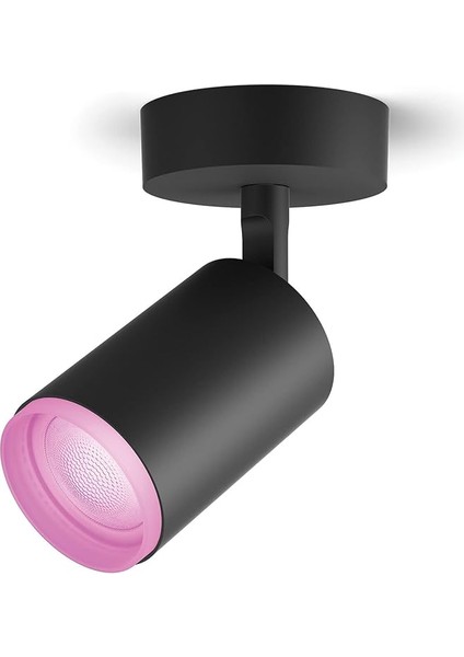 Hue Fugato Single Spot Lamba, Akıllı LED Ampul Ile, Siyah, 1X5.7W 230V