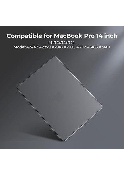Macbook Pro 14 Inç M3 M2 M1 A2918 A2992 A2779 A2442 ile Uyumlu Yumuşak Kılıf, 2021-2024'TE Piyasaya Sürüldü, Ultra-Ince Yırtılma Önleyici Pp Mat Parmak Izi Önleyici Koruyucu Kapak - Buzlu fiyatları