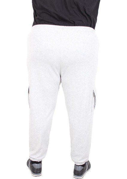 Büyük Beden Erkek Düz Komando Eşofman Altı 22520 Grı Melanj