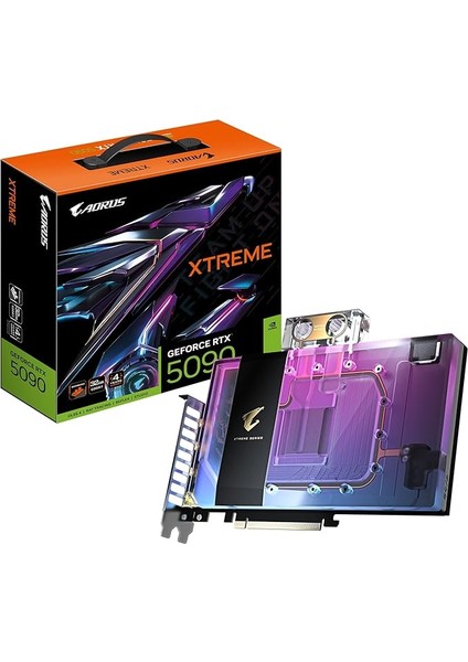 Geforce Rtx 5090 Aorus Xtreme Waterforce Wb 32G Ekran Kartı 32 GB Gddr7 384-BIT Pcıe 5.0 Su Soğutma Bloğu