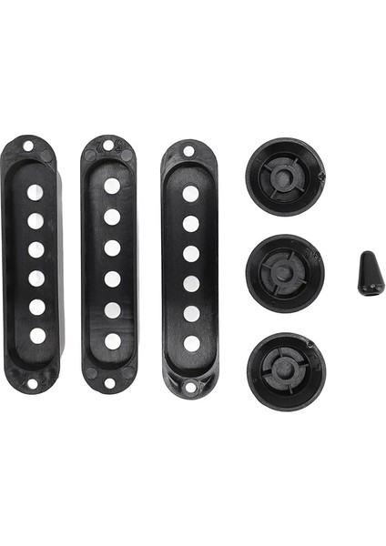 Gitar Düğmeleri, Siyah Gitar Düğmeleri 6 Delik Tek Bobin 2 Ton 1 Ses Anahtarı Ucu Yedek Gitar Pikap Kapak Düğmesi Elektro Gitar Için Set