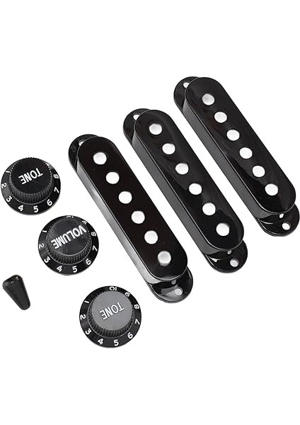 Gitar Düğmeleri, Siyah Gitar Düğmeleri 6 Delik Tek Bobin 2 Ton 1 Ses Anahtarı Ucu Yedek Gitar Pikap Kapak Düğmesi Elektro Gitar Için Set indirimleri