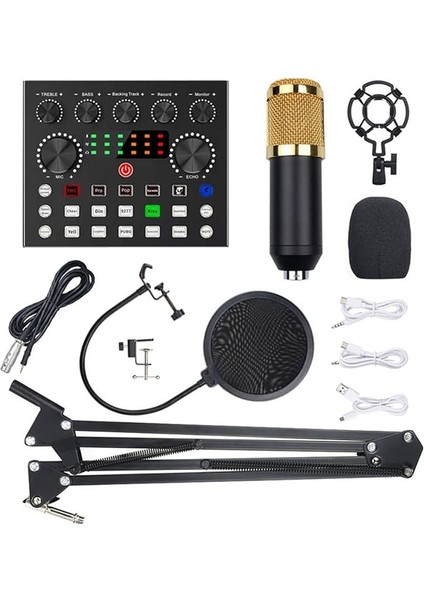 V8S Canlı Kartı Mikrofon Ayarı Ton Ayarlama Değiştirme Alı Dodge Desteği Iki Kişi Iki Platform