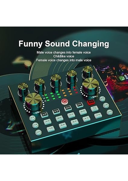 V8S Canlı Kartı Mikrofon Ayarı Ton Ayarlama Değiştirme Alı Dodge Desteği Iki Kişi Iki Platform indirimleri