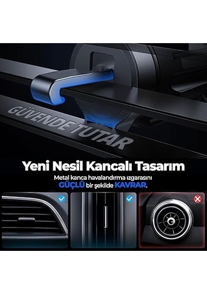 By Deji Güçlü Mıknatıslı Kancalı Araç Içi Telefon Tutucu - Magsafe iPhone ile Uyumlu Havalandırma Için modelleri