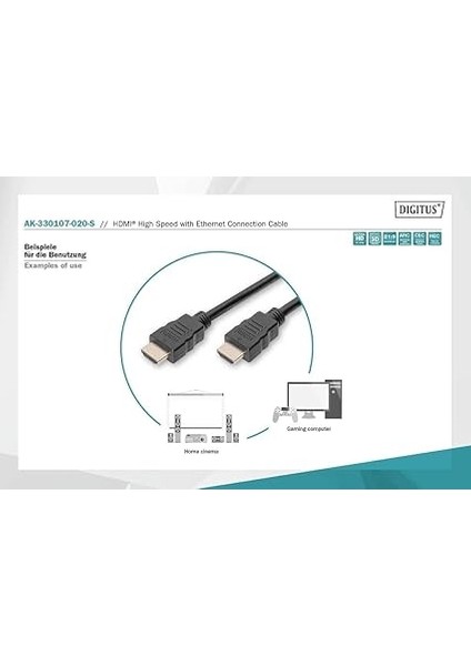 AK-330107-020-S 2 Metre HDMI Kablo Altın fırsatları