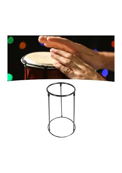 Steel Djembe Stand, Afrika Davul Sahibi 8.5in 12 Inç Davullarla Uyumlu Destek Desteği fırsatları