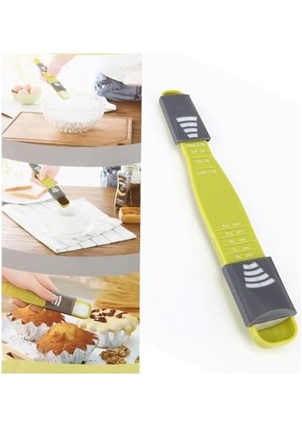 E-Ticaret Ayarlanabilir Ölçüm Kaşığı,çift Uçlu Mezun Kaşık Için Kuru ve Sıvı Malzemeler Ölçer modelleri