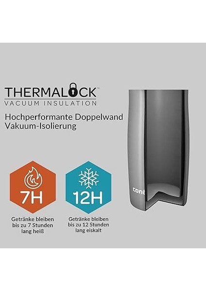 Huron Snapseal Termos Bardak 470 ml Gri fırsatları