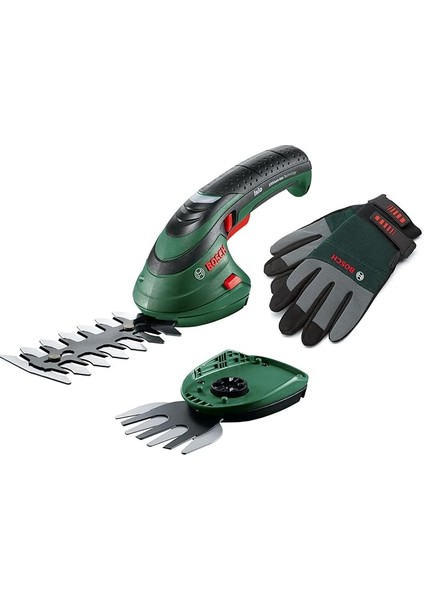 Home And Garden 060083310C Bosch Isio Batarya Çim Düzeltici Seti (3,6 Volt, Bıçak Uzunluğu 12 Cm, Bıçak Aralığı 8 Mm, Xl Bahçe Eldivenleri Dahil) - Amazon Edition
