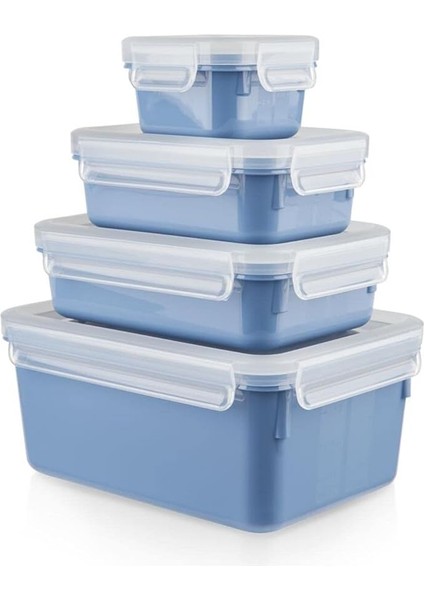 Masterseal Color 4'lü Saklama Kabı - Mavi