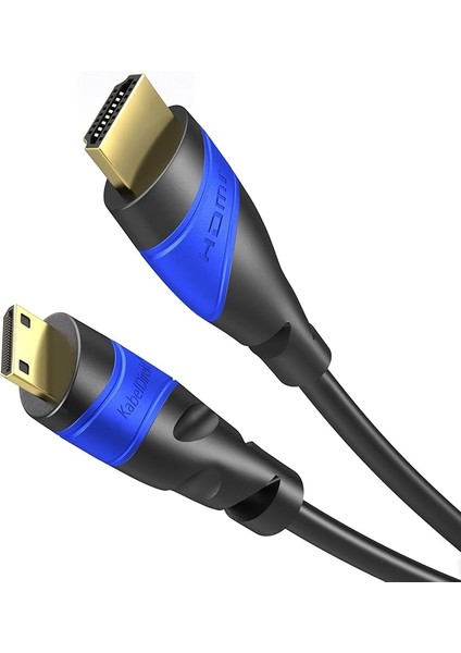 – 3 M – Mini-Hdmı Kablosu (Hdmı - Mini-Hdmı, Iki Yönlü – Ultra Hd Için 4 K @ 60 Hz – Ethernet ile Yüksek Hız – HDMI 2.0/1.4 ile Uyumlu, Tabletler/fotoğraf Makineleri/kameralar Için, Siyah)