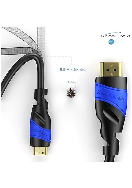 – 3 M – Mini-Hdmı Kablosu (Hdmı - Mini-Hdmı, Iki Yönlü – Ultra Hd Için 4 K @ 60 Hz – Ethernet ile Yüksek Hız – HDMI 2.0/1.4 ile Uyumlu, Tabletler/fotoğraf Makineleri/kameralar Için, Siyah) modelleri