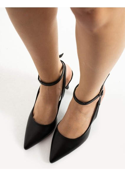 Siyah 8,5 cm Ince Topuklu Stiletto Ayakkabı fiyatları