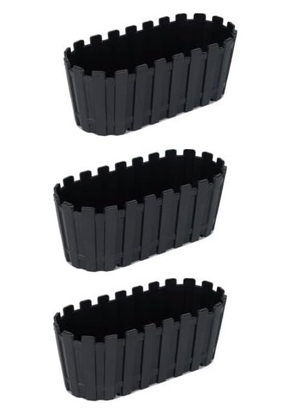 Adet Akasya Saksı, Bahçe Balkon Saksı, Çit Saksı 30 cm (Antresit)