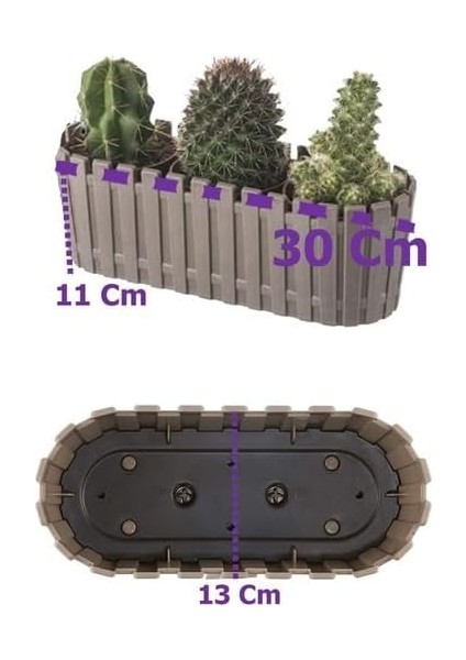 Adet Akasya Saksı, Bahçe Balkon Saksı, Çit Saksı 30 cm (Antresit) fırsatları