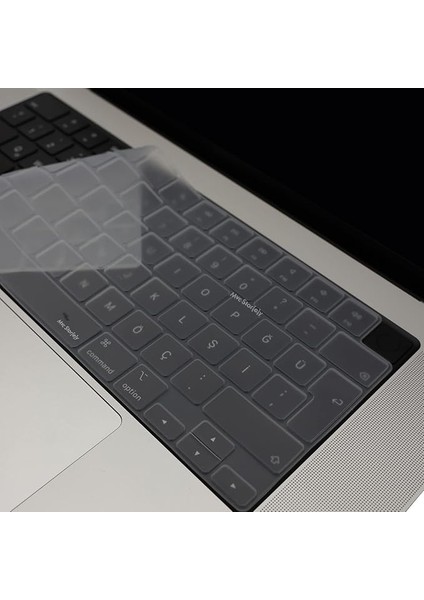 MacBook Türkçe‑q Klavye Koruyucu | Açık Pembe | Siyah| Şeffaf Silikon Kapak M1/m2/m3 Touch Id Uyumlu – Toz, Dökülme ve Çizilmelere Karşı Koruma Şeffaf