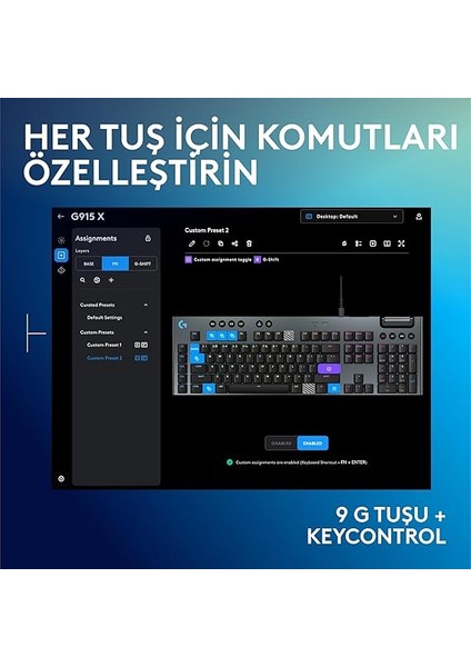 G G915 x Tactile Kablolu Düşük Profilli Rgb Aydınlatmalı Pc/mac Için Mekanik Ingilizce Q Oyun Klavyesi, Siyah fırsatları