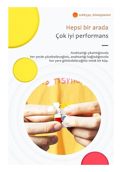 Gan 330 Anahtarlık Rubik Küp Zeka Küpü Paskalya Yumurta Sürümü 3x3 Türkiye Resmi Satıcısı modelleri