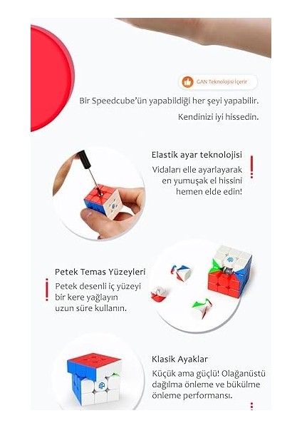 Gan 330 Anahtarlık Rubik Küp Zeka Küpü Paskalya Yumurta Sürümü 3x3 Türkiye Resmi Satıcısı fırsatları