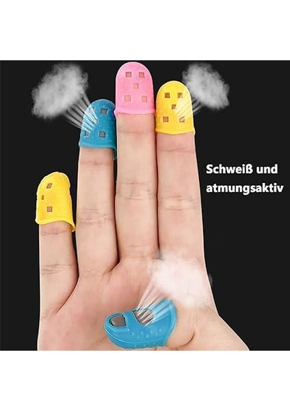 30 Adet Gitar Parmak Koruması Gitar Parmak Uçları Koruma Gitar Parmak Koruma Kılıfı Silikon Gitar Parmak Ucu Koruma Kapakları Kaymaz Silikon Parmak Kılıfı 5 Farklı Ölçüde modelleri