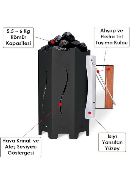 25 cm Büyük Kömür Tutuşturma Bacası fırsatları