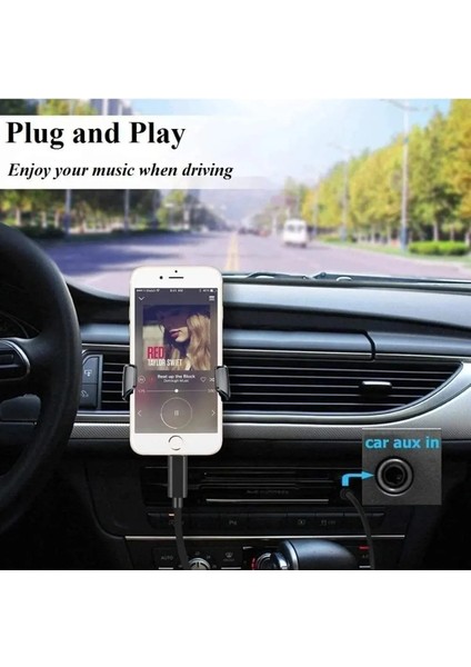 iPhone Uyumlu Lightning Aux 3.5mm Ses Kablosu Stereo Ses