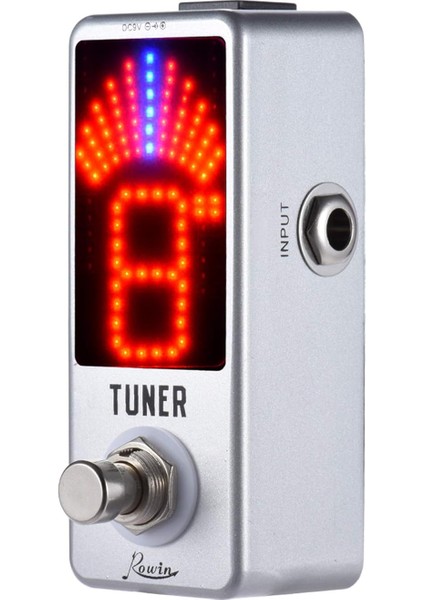 Mini Kromatik Tuner Pedal Efekti LED Ekran Gitar Bas Için Gerçek Bypass