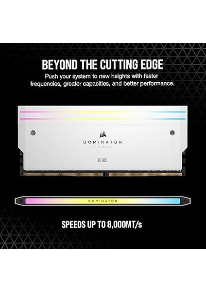 Domınator Tıtanıum Rgb Ddr5 Ram 48GB (2X24GB) Ddr5 7000MHZ CL36 Intel Xmp Icue Bilgisayar Uyumlu Bellek - Beyaz (CMP48GX5M2B7000C36W) modelleri