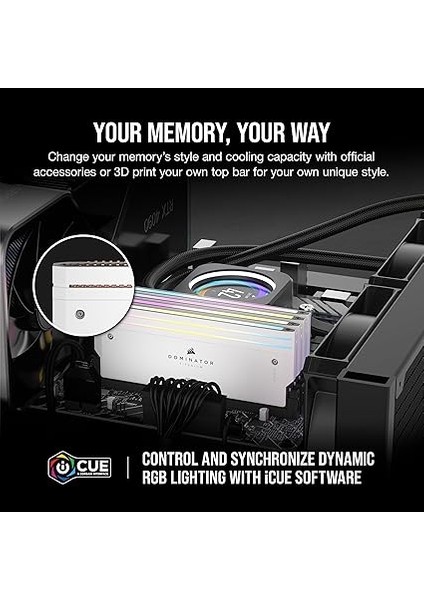 Domınator Tıtanıum Rgb Ddr5 Ram 48GB (2X24GB) Ddr5 7000MHZ CL36 Intel Xmp Icue Bilgisayar Uyumlu Bellek - Beyaz (CMP48GX5M2B7000C36W) fırsatları