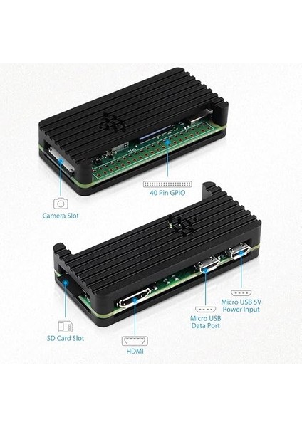 Raspberry Pi Zero 2 W Için Case Kit Pi Zero 2 W Alüminyum Pasif Soğutma Kılıfı, Qc3.0 Hızlı Şarj Güç Kaynağı, Isı Emici, 20 Pin Gpıo Başlığı, 4 Port USB Hub,on/off Switch Kablosu (Siyah) fiyatları