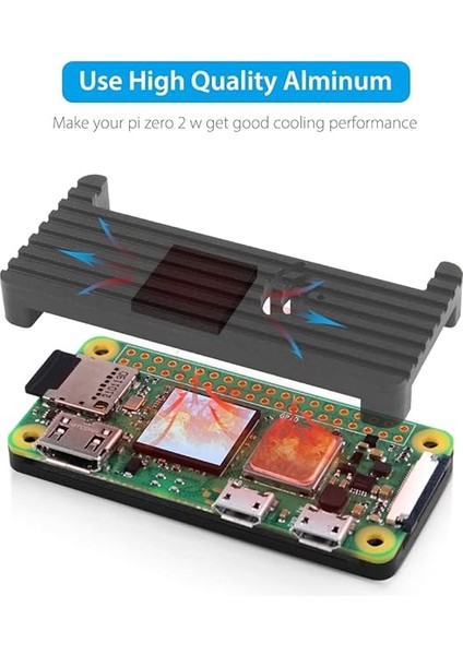 Raspberry Pi Zero 2 W Için Case Kit Pi Zero 2 W Alüminyum Pasif Soğutma Kılıfı, Qc3.0 Hızlı Şarj Güç Kaynağı, Isı Emici, 20 Pin Gpıo Başlığı, 4 Port USB Hub,on/off Switch Kablosu (Siyah) modelleri