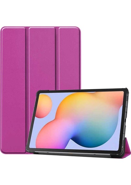 Aksesuar Mor 3. Jenerasyon Smart Cover Standlı 1-1 Kılıf-Mor Lenovo Tab M10 TB-328F ile Uyumlu