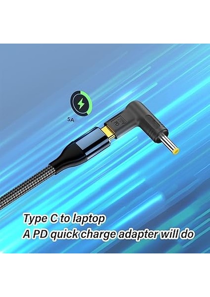 USB C Dc Güç Adaptörü Tip C Dişi 4.5x3.0mm Dc Adaptör Kararlı Performans Güvenlik Koruması 100 W Pd Dizüstü Bilgisayar Için fiyatları