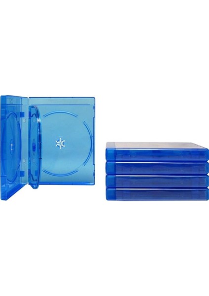 Blu-Ray DVD Filmleri Için Boş 21MM Kalın Dörtlü Mavi Yedek Kutular/kılıflar - 4 Disk Tutar - # BR4R21BL