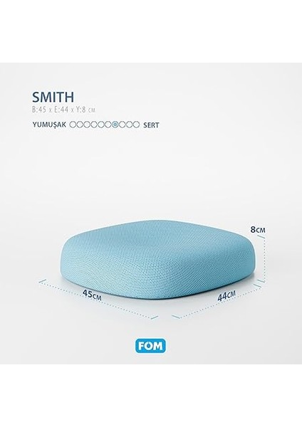 'uykumu Kaliteli Aldım' Fom Smith Visco Hemoroid Basur Oturma Simidi Yastık, Ortopedik, 44 x 43 x 8, Açık , Fom 'uykumu Kaliteli Aldım', Açık Mavi modelleri