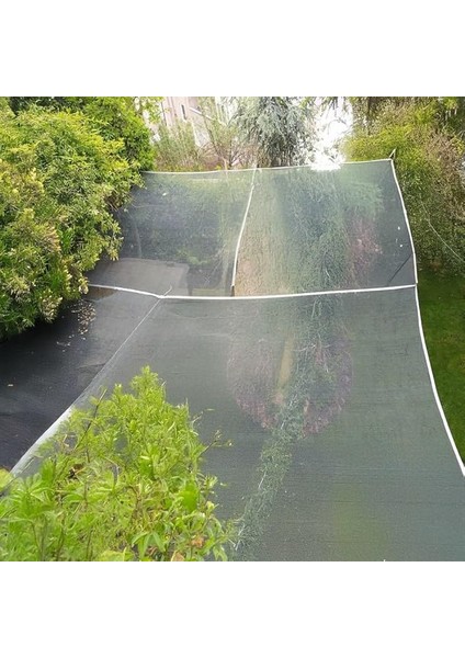 Gölgelik File -%40'lık Şeritli ve Halkalı - Yeşil File - Kümes Çevirme Filesi - 1 M x 1 M