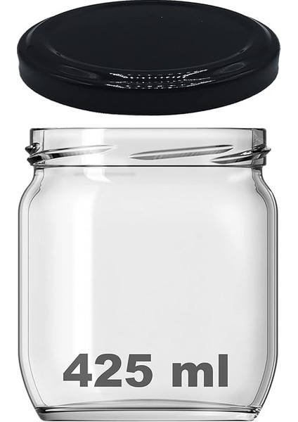 10-1000 ml Farklı Boyutlarda Kavanoz (10-1000 Arası) cc Konserve Metal Kapaklı Cam Kavanoz 6 Adet (Şeffaf, 425 Cc) fırsatları