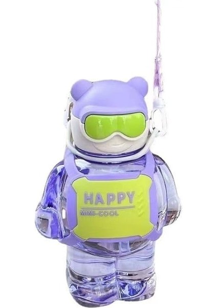 Sevimli Robot Şeklinde Su Matarası, Kaliteli Lüks Çocuk Su Şişesi 0.8 Lt (Mor) fiyatları