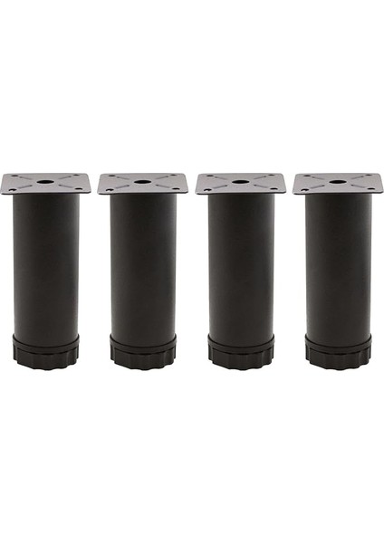Ayarlanabilir Mobilya Kanepe Baza Koltuk Metal Destek Yükseltici Ayağı 12 cm Siyah Metal Ayak 4 Adet