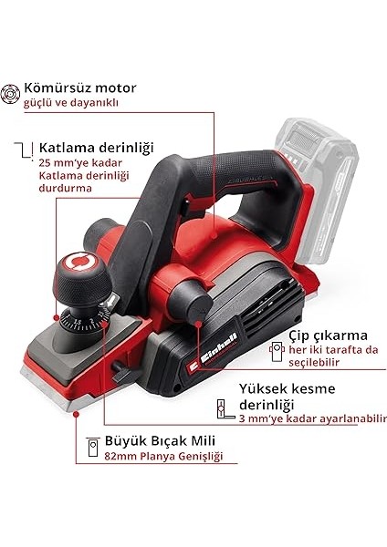 Professional Akülü El Planyası Tp-Pl 18/3 Li Bl - Solo Power X-Change (18 V, Kömürsüz, 82 mm Planya Genişliği, 3 mm Kesme Derinliği, Bıçak Mili, Park Pabucu, Aküsüz) modelleri