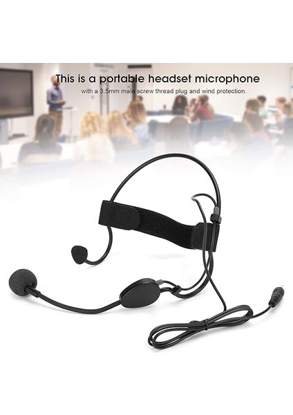 Mikrofonu, 3.5mm Tak Kulak Kancalı Mikrofon Çok Yönlü Headworn Mikrofon Performans Öğretimi Için Mini Kondenser Mıc modelleri