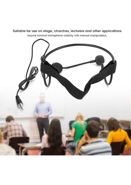 Mikrofonu, 3.5mm Tak Kulak Kancalı Mikrofon Çok Yönlü Headworn Mikrofon Performans Öğretimi Için Mini Kondenser Mıc fırsatları