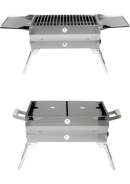 Katlanır Krom Mangal, Katlanır Kapaklı ve Ayaklı Mangal 30 cm x 40 cm fiyatları