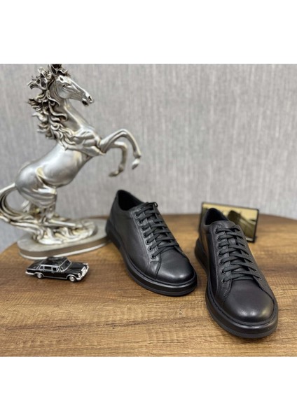 Ekek Hakiki Deri Comfort Ortopedik Özel Taban Günlük Klasik Ayakkabı - Siyah - 41 fırsatları